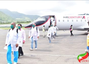GOVERNMENT WELCOMES 34 MEMBER MEDICAL BRIGADE FROM CUBA TO ASSIST ST. KITTS AND NEVIS IN COVID-19 PANDEMIC RESPONSE