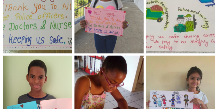 NEVIS ACADEMY STUDENTS THANK THE POLICE AND OTHER ESSENTIAL WORKERS