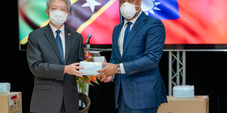 GOVERNMENT OF THE REPUBLIC OF CHINA (TAIWAN) SUPPLIES ST. KITTS-NEVIS WITH AN ADDITIONAL 60,000 MASKS TO HELP FIGHT THE COVID-19 PANDEMIC