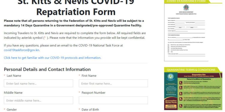 REQUEST FOR REPATRIATION TO ST. KITTS-NEVIS MUST BE DONE ONLINE