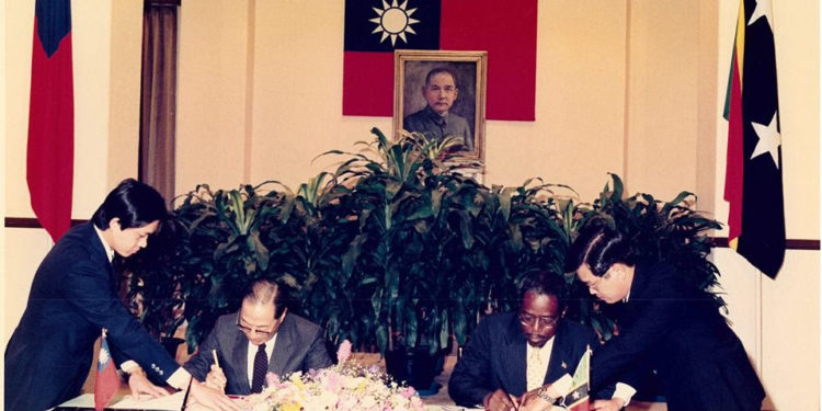 PM HARRIS COMMENDS THE VISION AND FORESIGHT OF SIR KENNEDY IN ESTABLISHING DIPLOMATIC TIES WITH ROC (TAIWAN)