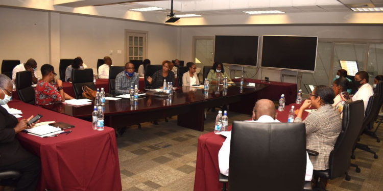 PERMANENT SECRETARIES ON ST. KITTS MEET TO UPDATE ON THE FUNCTIONING OF THEIR RESPECTIVE MINISTRIES