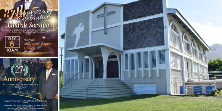 PM Harris to worship at Mount Carmel Baptist Church as he celebrates combined anniversaries