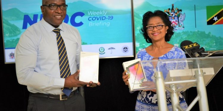 FOUR TABLETS DONATED TO THE COVID-19 TASK FORCE TO BE USED BY PUBLIC HEALTH TEAM