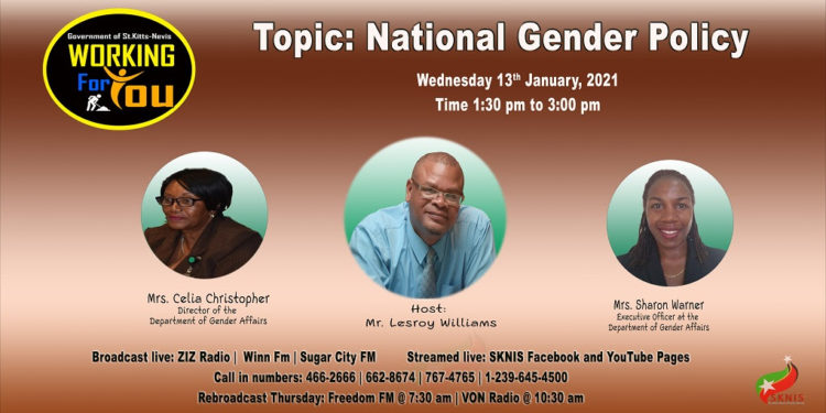 OFFICIALS FROM DEPARTMENT OF GENDER AFFAIRS ARE SPECIAL GUESTS ON WORKING FOR YOU ON WEDNESDAY, JANUARY 13