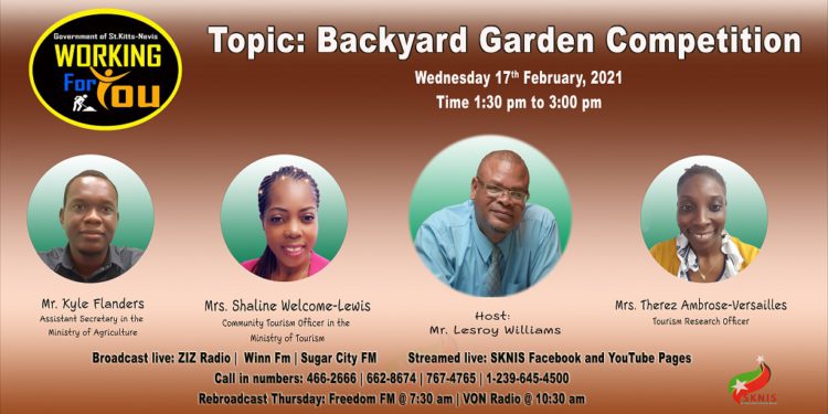 NATIONAL BACKYARD GARDEN COMPETITION IS SPECIAL TOPIC ON WORKING FOR YOU ON WEDNESDAY, FEBRUARY 17  