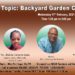 NATIONAL BACKYARD GARDEN COMPETITION IS SPECIAL TOPIC ON WORKING FOR YOU ON WEDNESDAY, FEBRUARY 17
