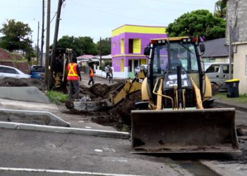 WATER SERVICES DEPARTMENT LAYING ABOUT 10,000 FEET OF NEW WATER DISTRIBUTION LINES IN SANDY POINT