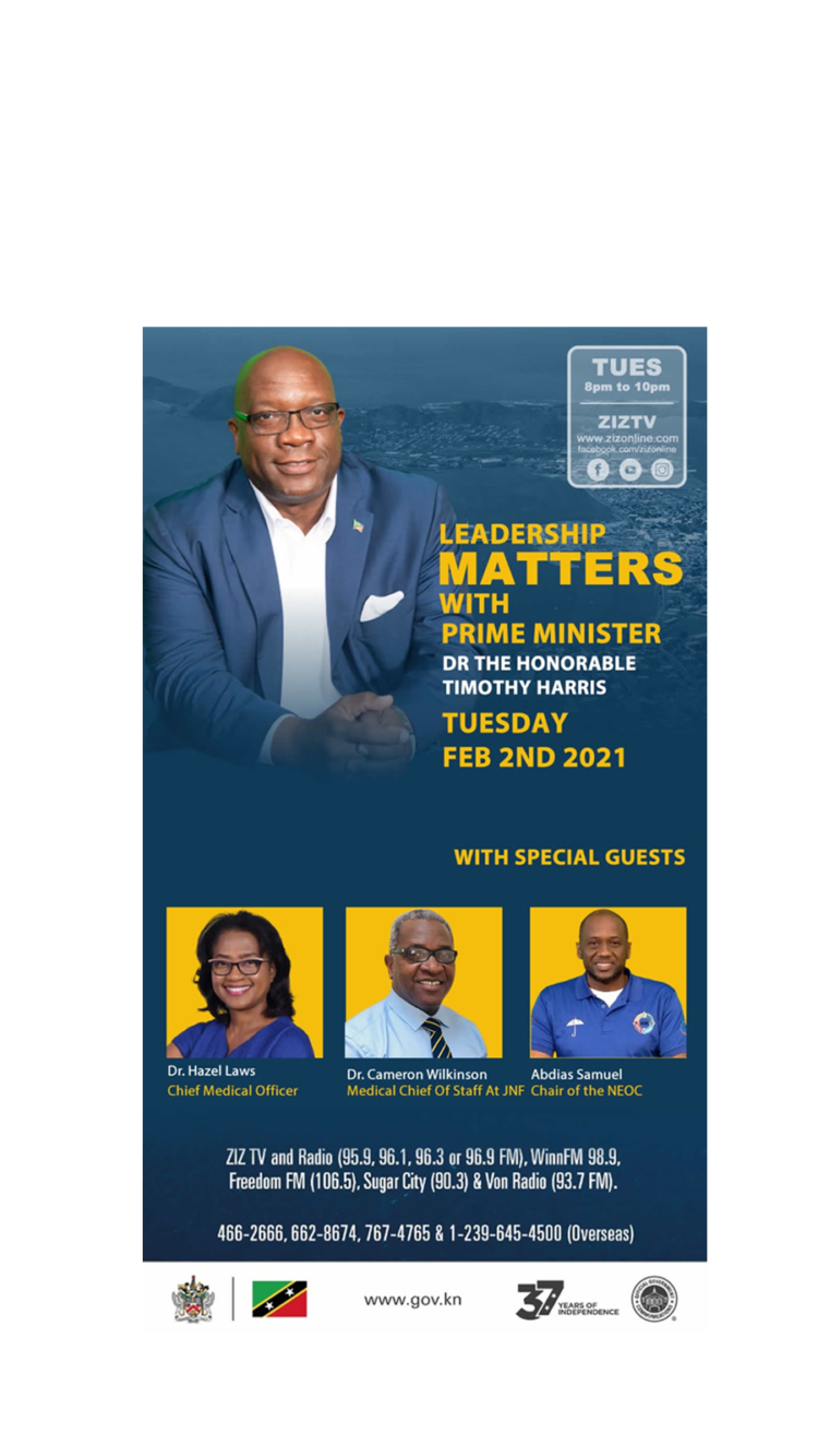 COVID-19 TASKFORCE MEMBERS ARE THE SPECIAL GUESTS ON THE FIRST EDITION OF LEADERSHIP MATTERS FOR 2021