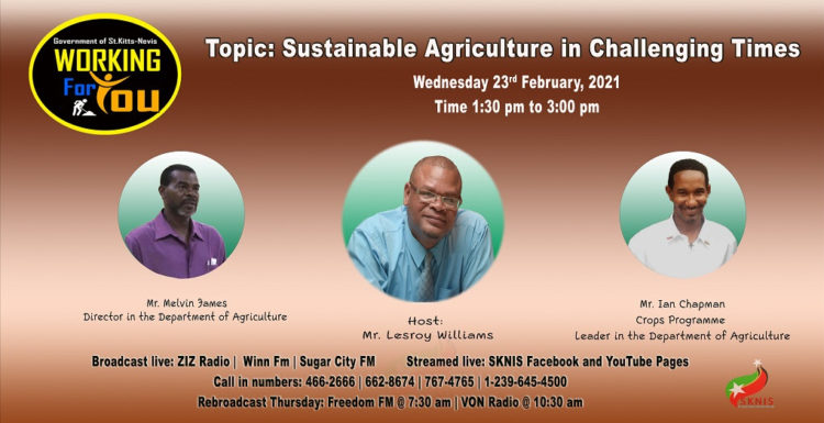 OFFICIALS FROM THE DEPARTMENT OF AGRICULTURE ARE SPECIAL GUESTS ON WORKING FOR YOU ON WEDNESDAY, FEBRUARY 24