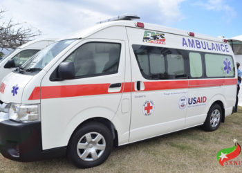 MINISTER OF HEALTH THANKS USAID/SKNRCS/IFRC FOR NEW AMBULANCE
