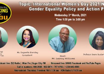 INTERNATIONAL WOMEN’S DAY AND NATIONAL GENDER POLICY TO BE DISCUSSED ON WORKING FOR YOU ON WEDNESDAY, MARCH 3