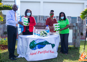 ISLAND PURIFIED WATER DONATES 5000 MASKS TO MINISTRY OF EDUCATION AND SOCIAL SERVICES