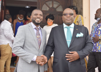 Destiny International Church thanks PM Harris for worshipping at its new location
