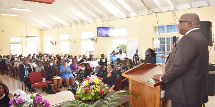 PM Harris joins STEP staff at homegoing service for late STEP Field Officer