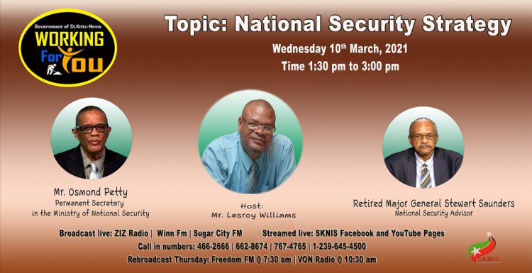 OFFICIALS FROM THE MINISTRY OF NATIONAL SECURITY ARE SPECIAL GUESTS ON WORKING FOR YOU ON WEDNESDAY, MARCH 10