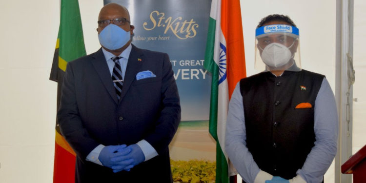 ST. KITTS AND NEVIS PRIME MINISTER THANKS GOVERNMENT OF INDIA FOR GENEROUS DONATION OF 20,000 DOSES OF COVID-19 VACCINE