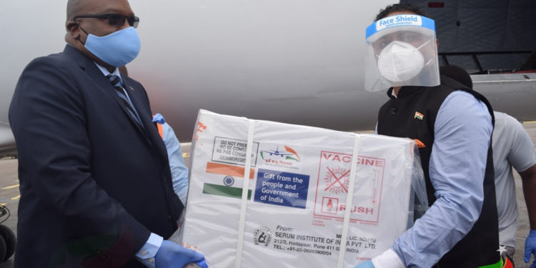 ST. KITTS AND NEVIS RECEIVES 20, 000 DOSES OF COVID-19 VACCINES FROM INDIA