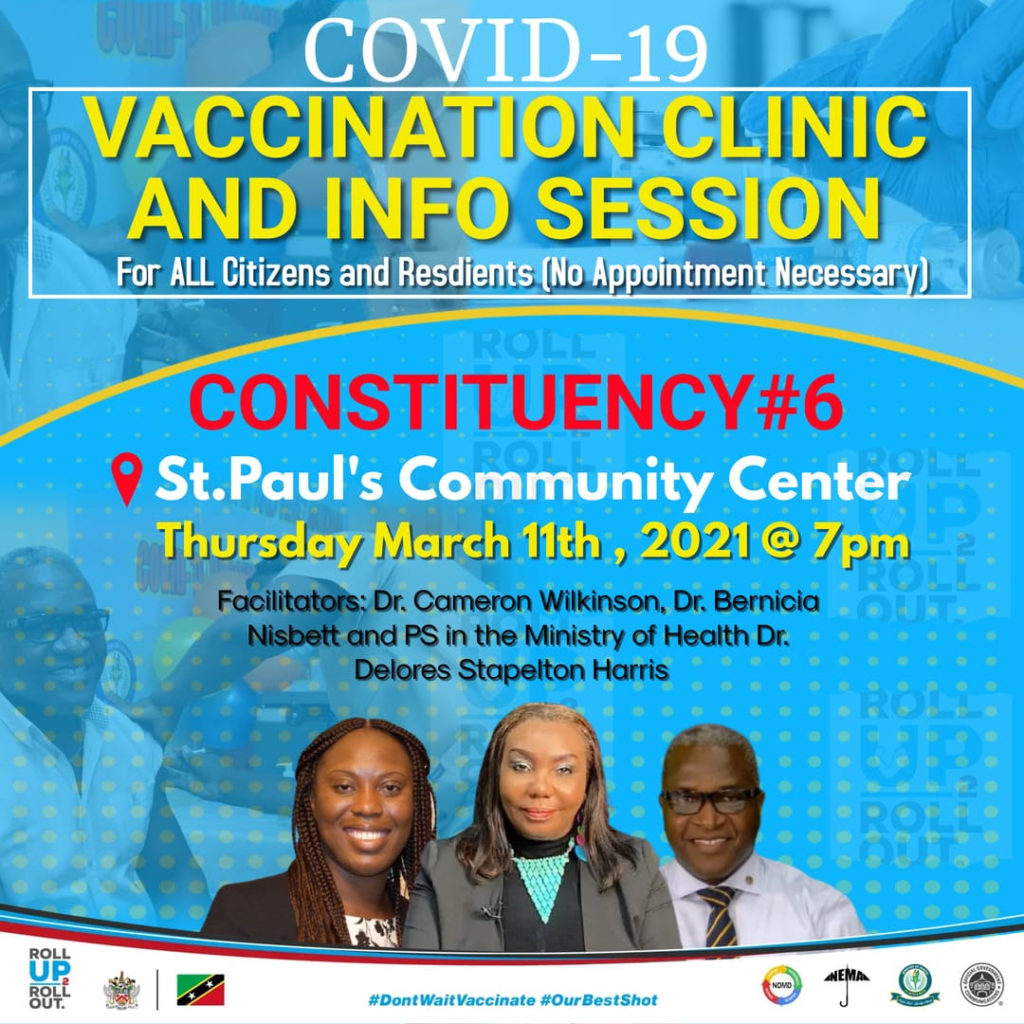 PUBLIC EDUCATION PROGRAMME ON VACCINATION CONTINUES THIS EVENING IN ST. PAUL’S