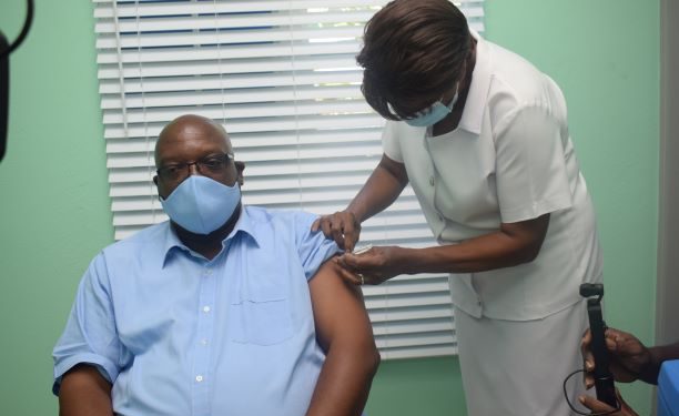 PRIME MINISTER HARRIS AMONGST THE FIRST TO RECEIVE SECOND DOSE OF VACCINE IN ST. KITTS AND NEVIS