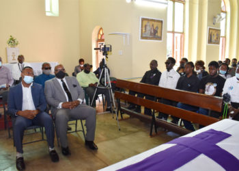 PM Harris at thanksgiving service for the life of Defence Force Cadet Keyon Richards  