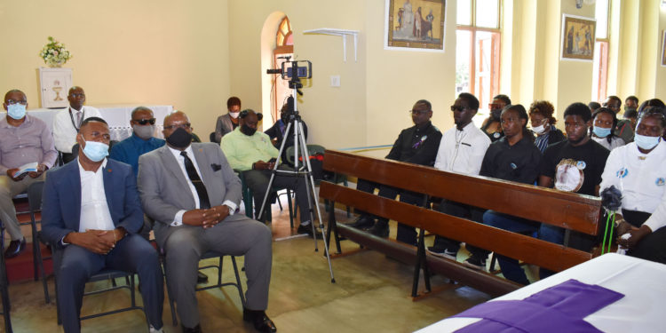 PM Harris at thanksgiving service for the life of Defence Force Cadet Keyon Richards  