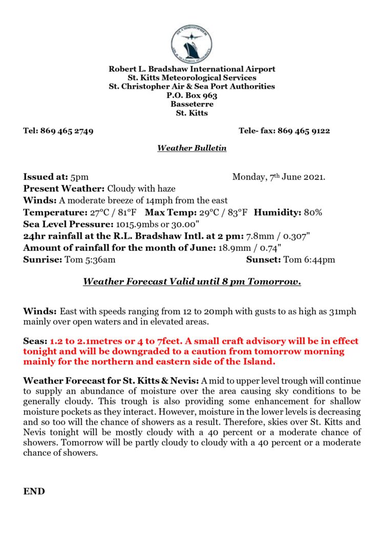 WEATHER FORECAST 5PM