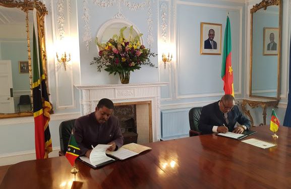 Saint Kitts and Nevis formalizes relations with the Republic of Cameroon