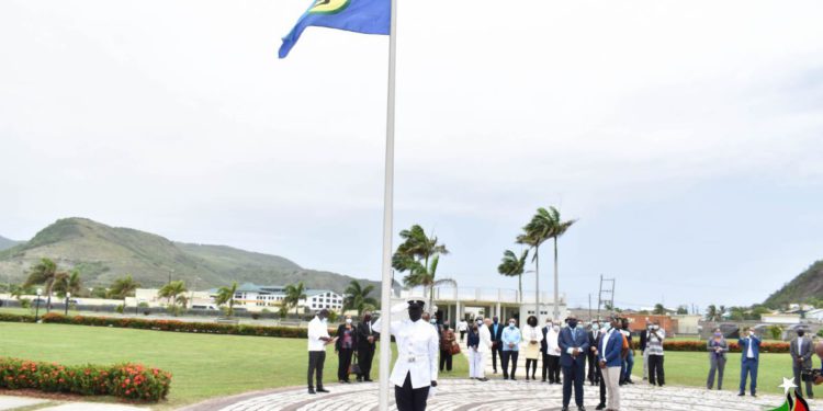 ‘I AM CARICOM’ CAMPAIGN IN ST. KITTS AND NEVIS CULMINATES WITH FLAG RAISING CEREMONY