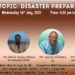 DISASTER PREPAREDNESS IS SPECIAL TOPIC ON WORKING FOR YOU ON WEDNESDAY, JULY 14