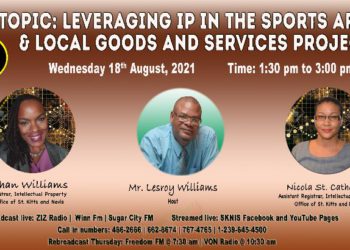 OFFICIALS FROM THE INTELLECTUAL PROPERTY OFFICE OF ST. KITTS AND NEVIS ARE SPECIAL GUESTS ON WORKING FOR YOU ON WEDNESDAY, AUGUST 18
