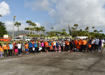 PM Harris thanks participants as health walk attracts large turnout after lockdown