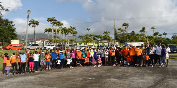 PM Harris thanks participants as health walk attracts large turnout after lockdown