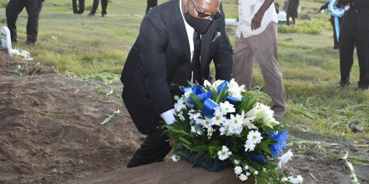 PM Harris joins family and friends at Educator John Charles’ home-going service