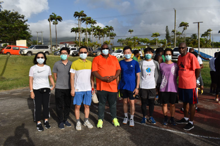 PM Harris thanks participants as health walk attracts large turnout after lockdown