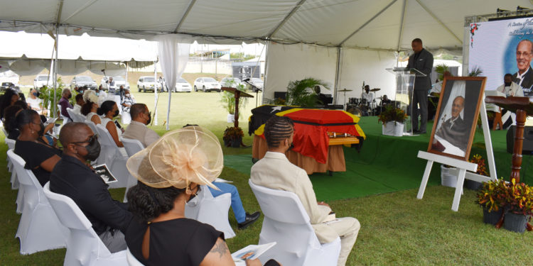 Official funeral accords fitting send-off for Nevisian icon, the Late Arthur Evelyn