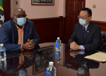 PM HARRIS CONGRATULATES H.E. MICHAEL LIN ON HIS ASCENSION TO THE POST OF AMBASSADOR TO ST. KITTS AND NEVIS