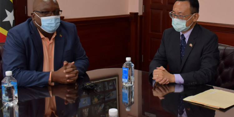 PM HARRIS CONGRATULATES H.E. MICHAEL LIN ON HIS ASCENSION TO THE POST OF AMBASSADOR TO ST. KITTS AND NEVIS