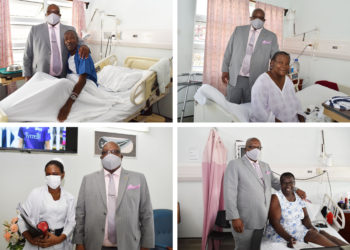 PM Harris brings cheer on Caribbean Emancipation Day to patients at JNF Hospital