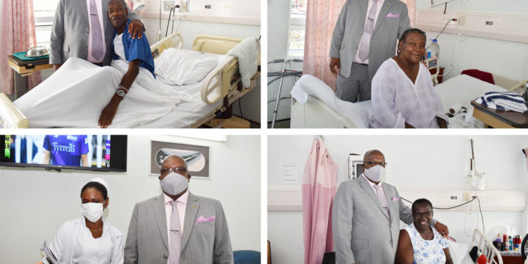 PM Harris brings cheer on Caribbean Emancipation Day to patients at JNF Hospital