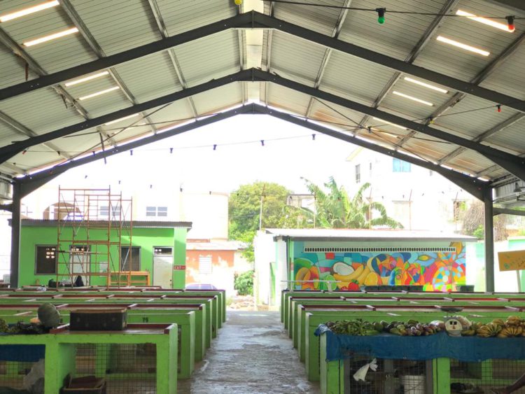 BASSETERRE PUBLIC MARKET ROOF REPAIRS UNDERWAY