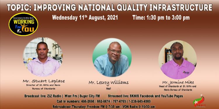 OFFICIALS FROM ST. KITTS & NEVIS BUREAU OF STANDARDS ARE SPECIAL GUESTS ON WORKING FOR YOU ON WEDNESDAY, AUGUST 11