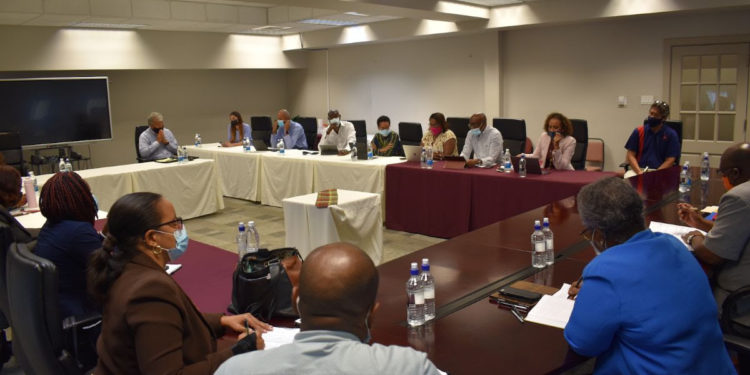 PRIME MINISTER HARRIS HOLDS MARATHON SESSION WITH THE BUSINESS COMMUNITY