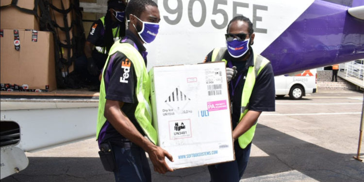 ST. KITTS AND NEVIS RECEIVES FIRST TRANCHE OF 11,700 DOSES OF THE PFIZER VACCINE FROM THE U.S. GOVERNMENT