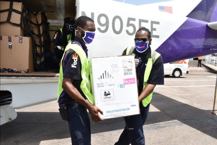 ST. KITTS AND NEVIS RECEIVES FIRST TRANCHE OF 11,700 DOSES OF THE PFIZER VACCINE FROM THE U.S. GOVERNMENT