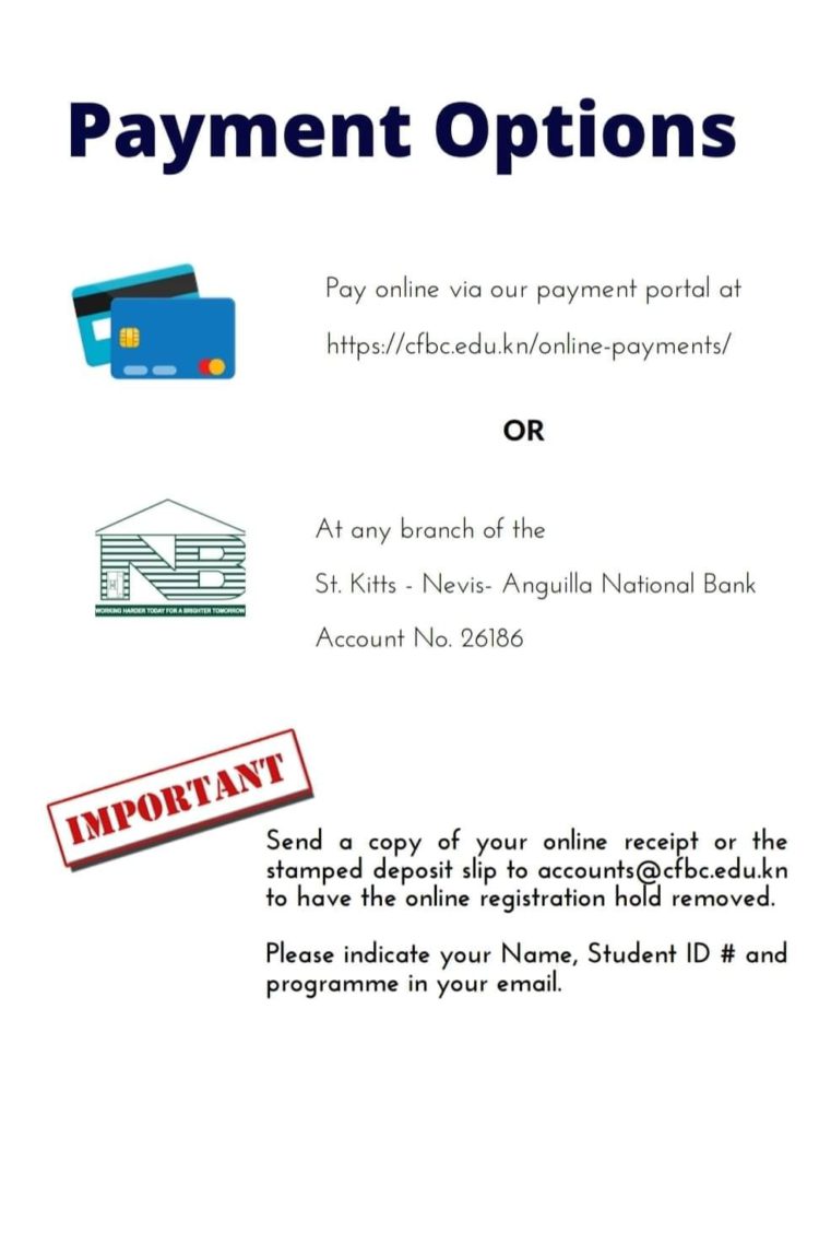 CFBC Cashier’s booth is closed until further notice