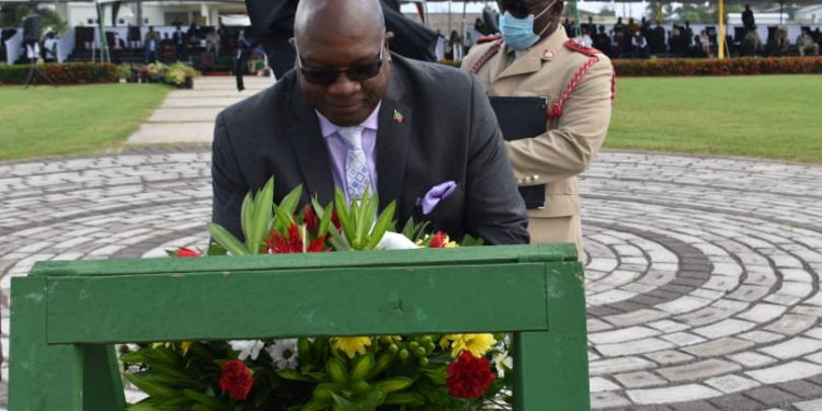 PRIME MINISTER HARRIS URGES ALL TO BE TRUE HEROES TO ST. KITTS AND NEVIS