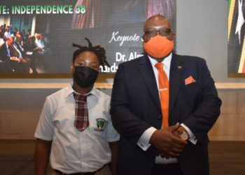 PRIME MINISTER HARRIS CONGRATULATES  EMANI SAMUEL, INDEPENDENCE 38 THEME WINNER