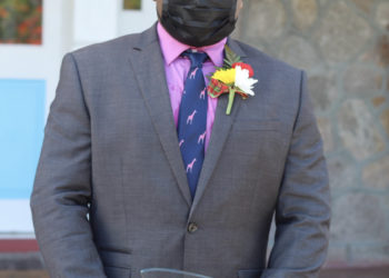 Brown Pasture businessman Troy McKoy honoured for 25-year contribution to Business Sector on Nevis