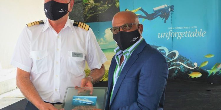 MINISTER OF TOURISM WELCOMES CELEBRITY EQUINOX BACK TO THE FEDERATION